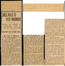 WW I clippings, Perry Burns